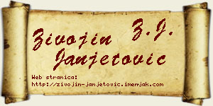 Živojin Janjetović vizit kartica